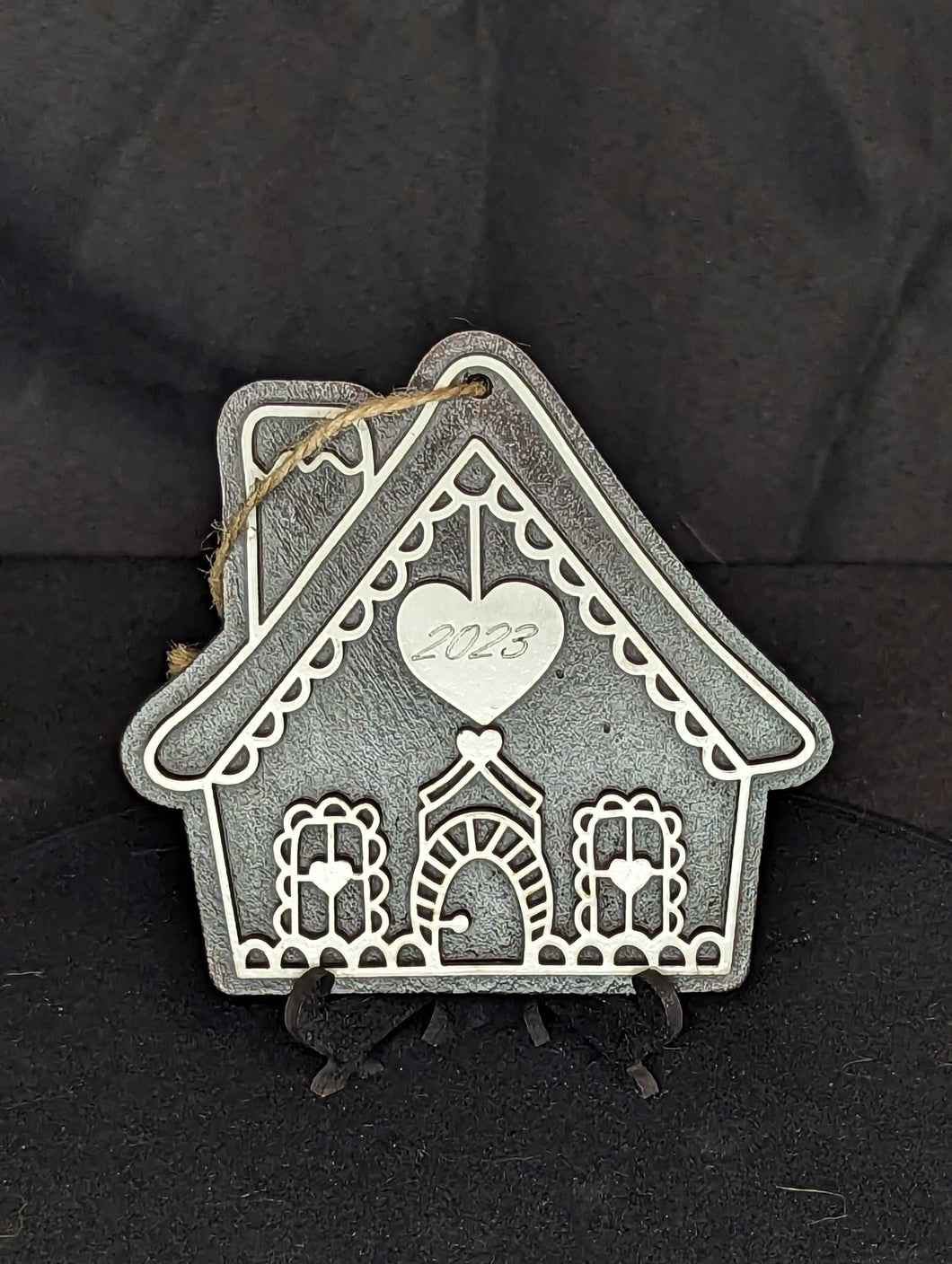 Gingerbread House Ornament with Current Year