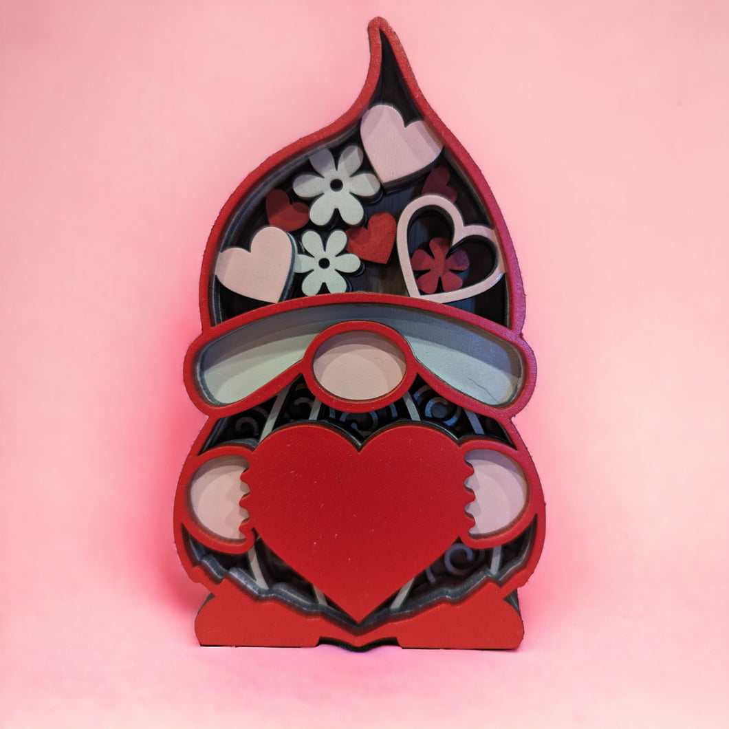 Valentine Gnomes, 5 layer mandala style gnome