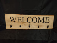 Load image into Gallery viewer, 36&quot; Live Edge Welcome Coat rack
